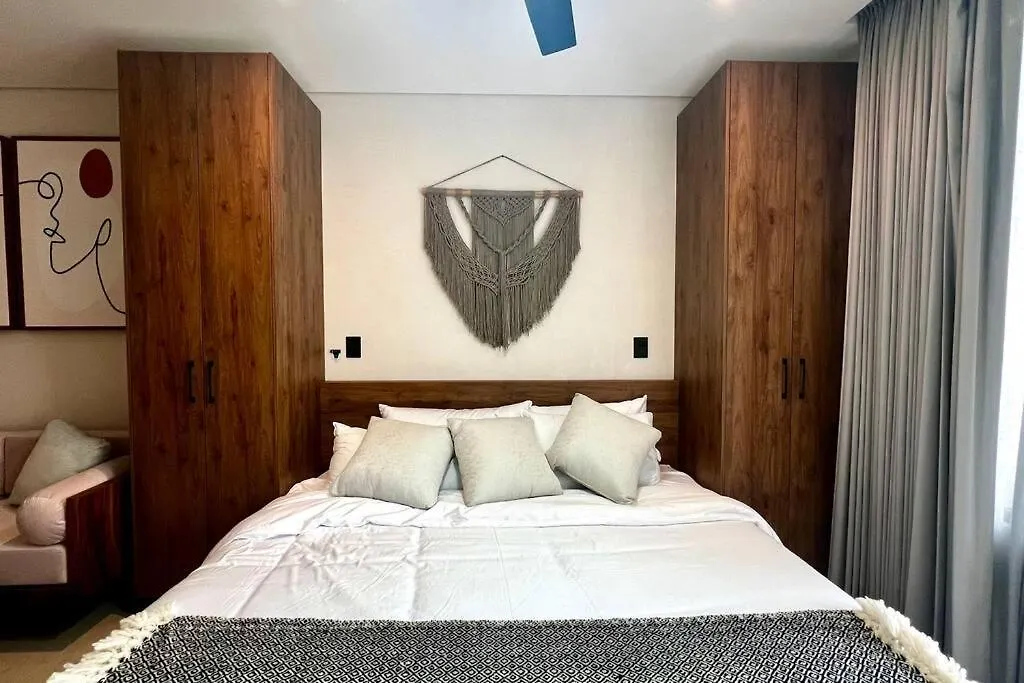 Comfy Plounge Pool Studio Tulum Lägenhet